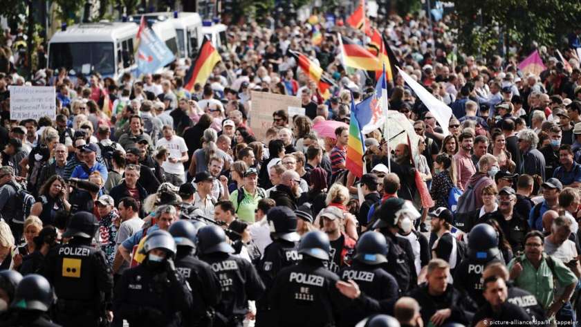 مظاهرات سابقة فى ألمانيا ضد قيود كورونا