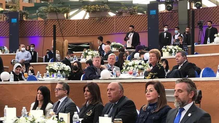 عدد من الوزراء خلال مشاركتهم فى احتفالية «اليونيسيف»