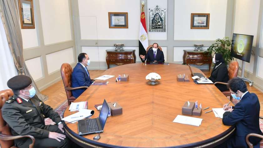 الرئيس عبدالفتاح السيسي خلال اجتماع مناقشة تطورات مدينة الجلود