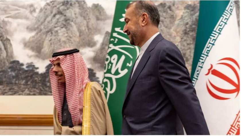 لقاء سابق بين وزيري خارجية السعودية فيصل بن فرحان وإيران حسين أمير عبداللهيان
