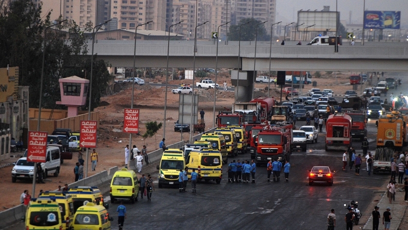 شاهد عيان يروي تفاصيل حريق خط بترول طريق مصر إسماعيلية