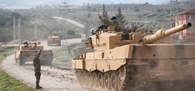 دبابة تابعة للجيش التركي في عفرين
