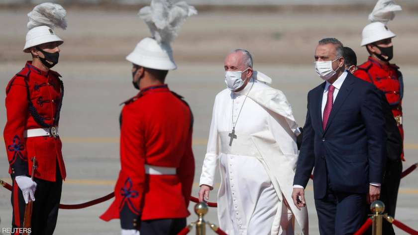 وصول بابا الفاتيكان إلى العراق