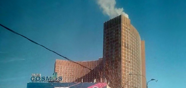 حريق في فندق في موسكو