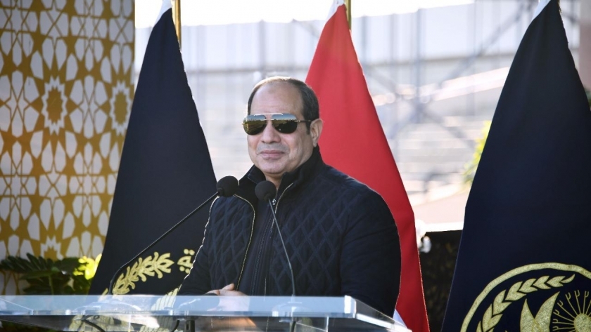 الرئيس عبد الفتاح السيسى خلال زيارته فجر اليوم الجمعة  لأكاديمية الشرطة
