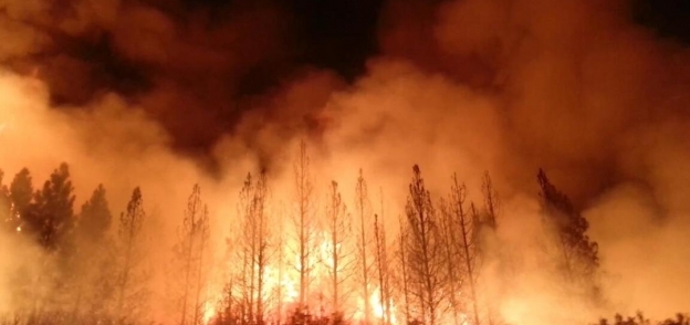 حريق غابات في وسط ولاية كاليفورنيا