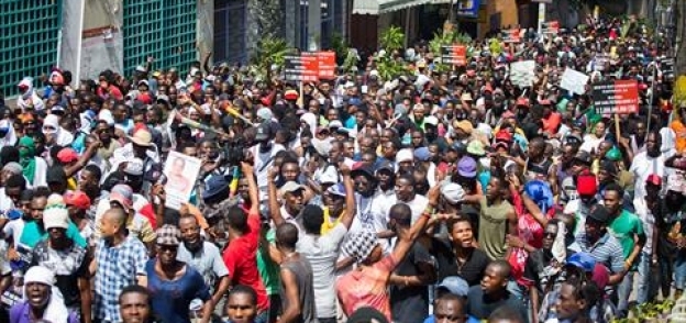 مظاهرات سابقة في هايتي للمطالبة باستقالة الرئيس جوفينيل مويس-صورة أرشيفية