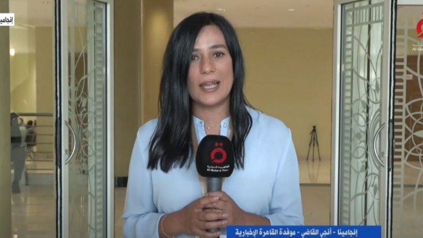 إنجي القاضي موفدة قناة القاهرة الإخبارية