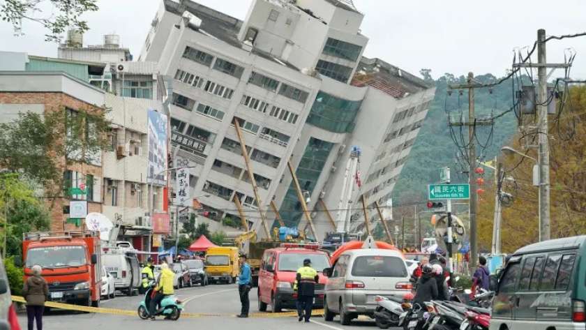 لقطة من زلزال تايوان