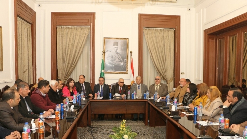 اجتماع أبو شقة بأعضاء اللجنة النوعية للمواطنة بالحزب على مستوي الجمهورية
