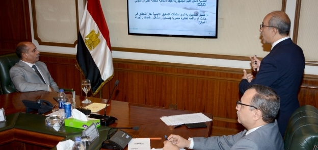 جانب وزير الطيران المدني يلتقي رئيس الهيئة المصرية للارصاد الجوية