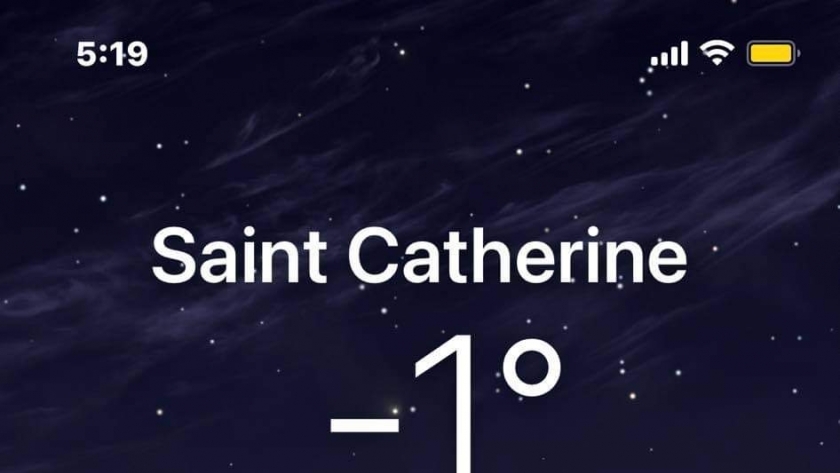 درجة حرارة سانت كاترين اليوم