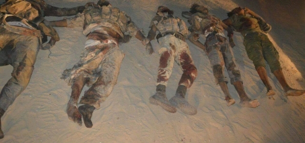 جثث العناصر الإرهابية التى تمت تصفيتها فى سيناء