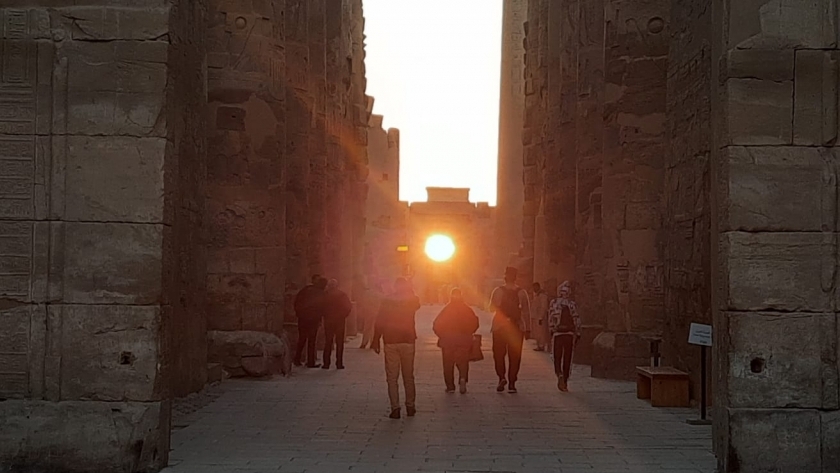 تعامد الشمس على داخل معبد الكرنك
