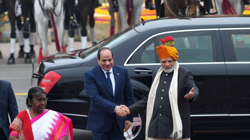 حضور الرئيس السيسي لاحتفالات عيد الجمهورية بالهند