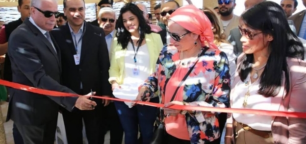 وزيرة البيئة أثناء افتتاح محمية رأس محمد