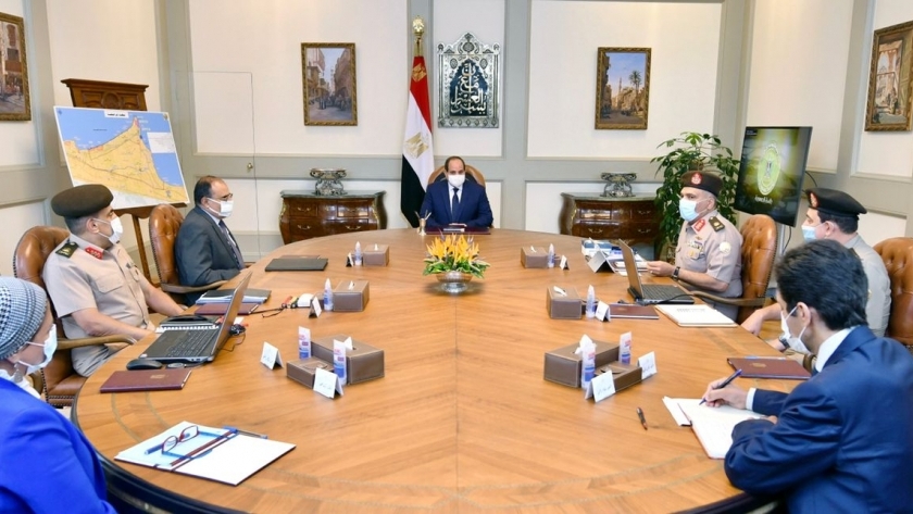 الرئيس عبدالفتاح السيسي خلال الاجتماع
