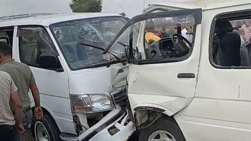 حادث سير على طريق طنطا كفر الشيخ