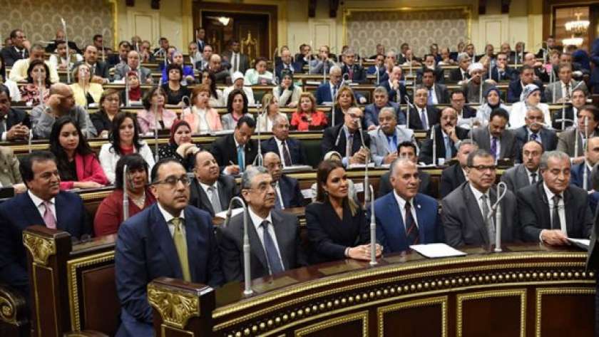 الدكتور مصطفى مدبولي رئيس الوزراء أثناء عرض برنامج الحكومة على مجلس النواب