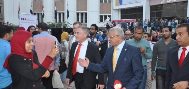 السغير الألماني مع رئيس جامعة المنيا