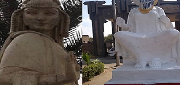 تمثال الفلاحة المصرية قبل وبعد التلوين