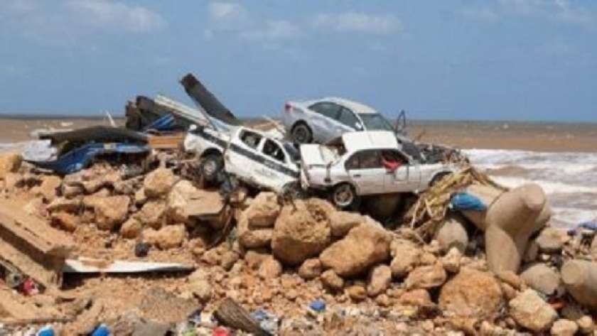إعصار ليبيا سبب تدمير وتضرر 7642 عقارا بمدينة درنة