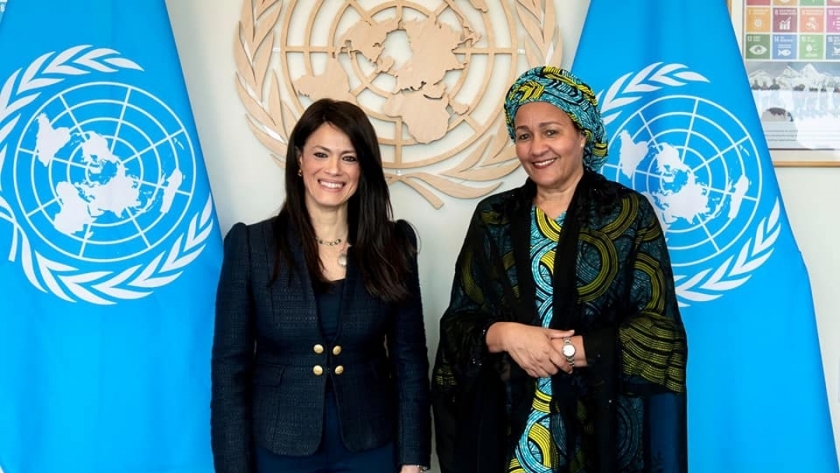 «المشاط» خلال لقائها مسئولة بمنظمة الأمم المتحدة أمس