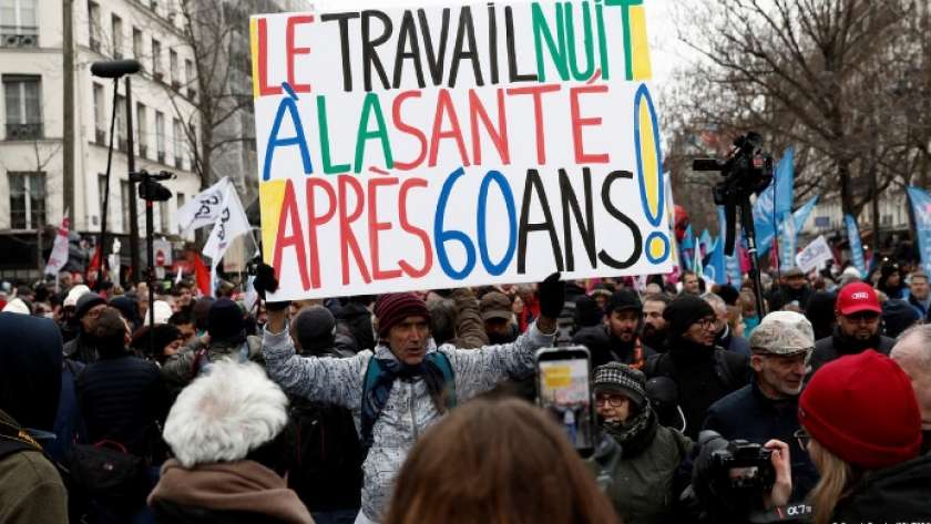مظاهرات باريس ضد قانون نظام التقاعد في فرنسا