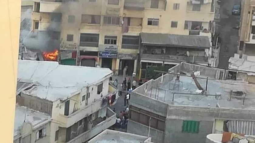 إصابة 4 أشخاص وتفحم مطعم ومحل آثر انفجار إسطوانة غاز شرق الإسكندرية