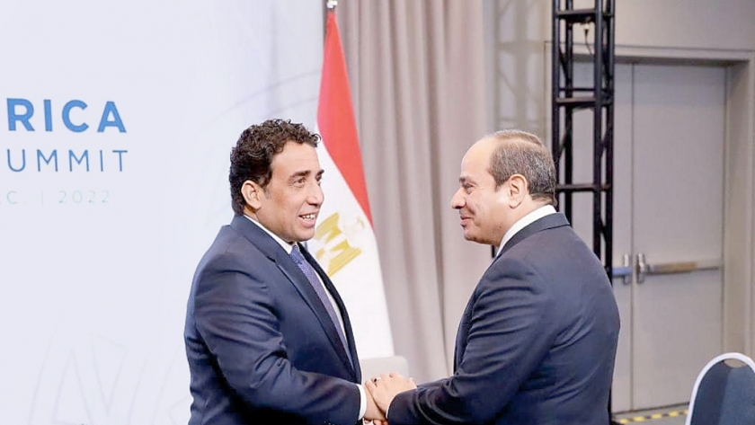 الرئيس السيسي يلتقي رئيس المجلس الرئاسي الليبي
