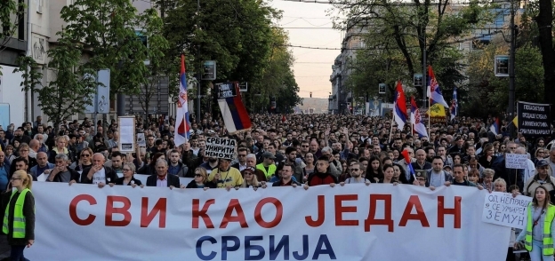 احتجاجات في صربيا