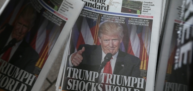 صحيفة «ستاندرد» البريطانية أبرزت فى صفحتها الأولى فوز «ترامب» «أ. ف. ب»