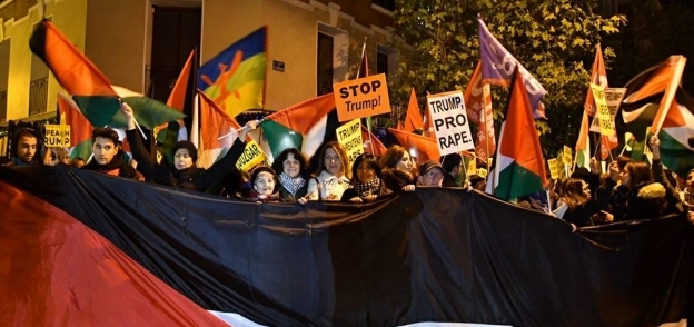 صورة من وسائل التواصل الاجتماعي عن المظاهرات في اسبانيا