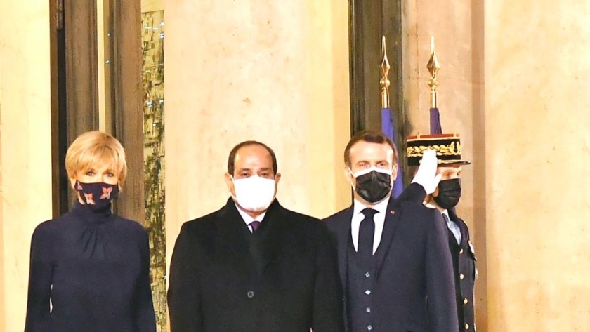 الرئيس السيسي خلال زيارته بفرنسا