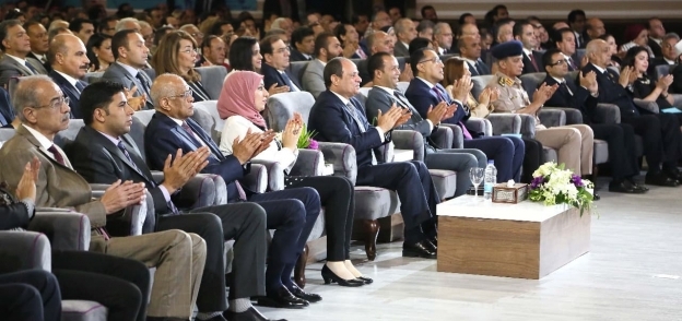الرئيس السيسى خلال حضور المؤتمر السادس للشباب