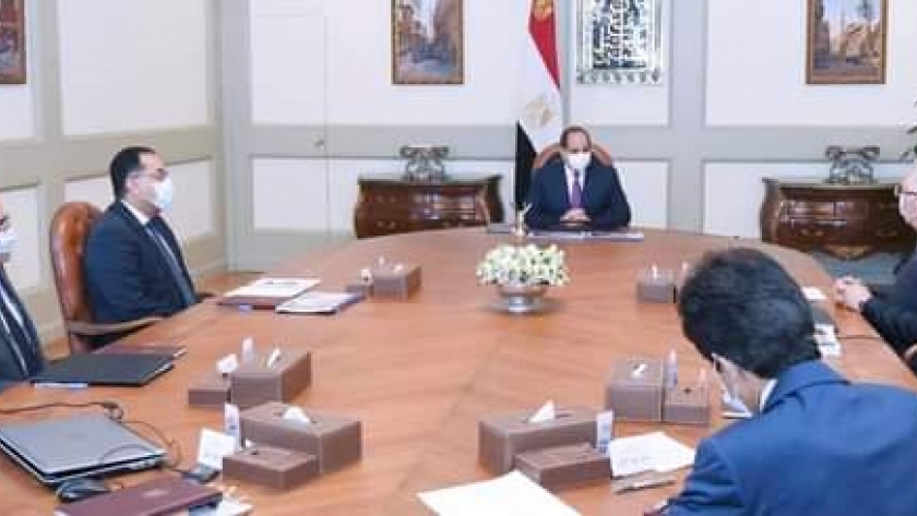 جانب اجتماع وزير الزراعة مع الرئيس السيسي