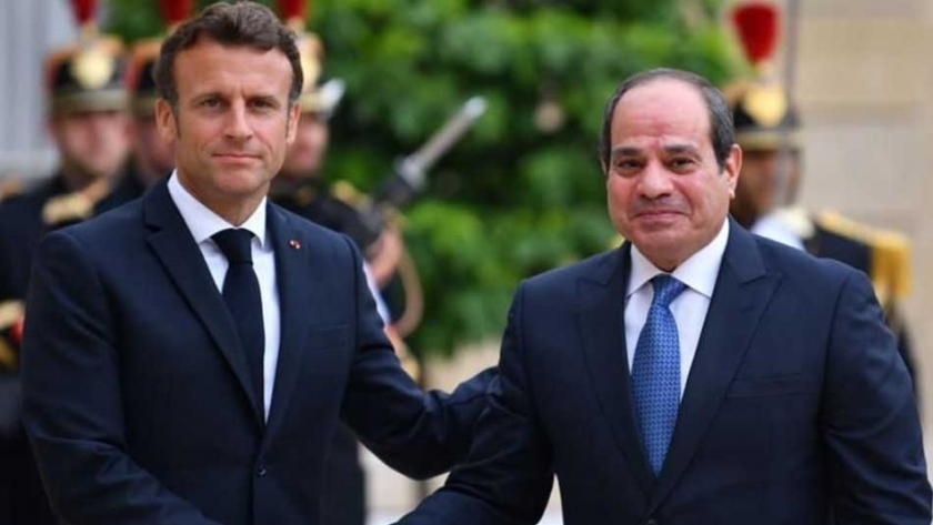 الرئيس عبدالفتاح السيسي و الرئيس الفرنسي إيمانويل ماكرون