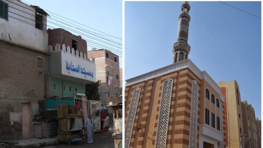 مسجد الصحابة قبل وبعد التطوير