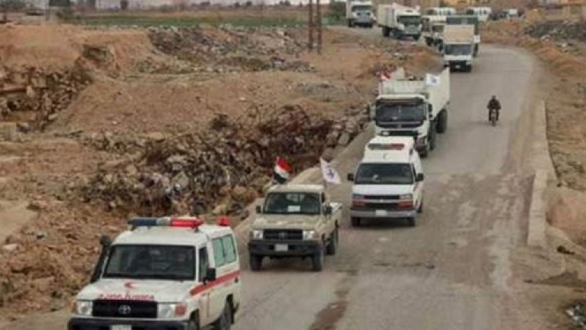 توجه شاحنات إغاثية عراقية نحو سوريا