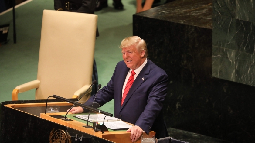 الرئيس الأمريكي دونالد ترامب يدلي بكلمته أمام اجتماعات الجمعية العامة للأمم المتحدة