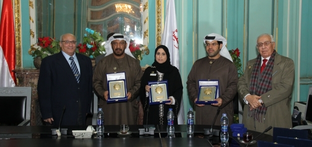استقبال رئيس جامعة عين شمس للسفير الإماراتي