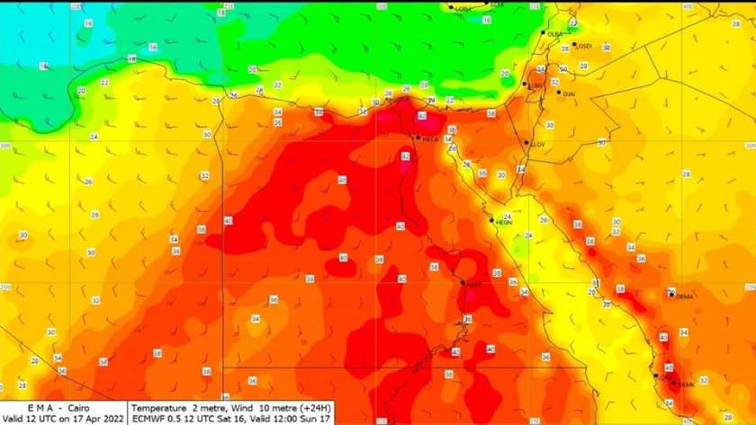 حالة الطقس غدا الثلاثاء 31-5-2022 على مصر