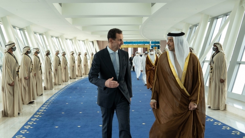 بشار الأسد خلال زيارته الإمارات