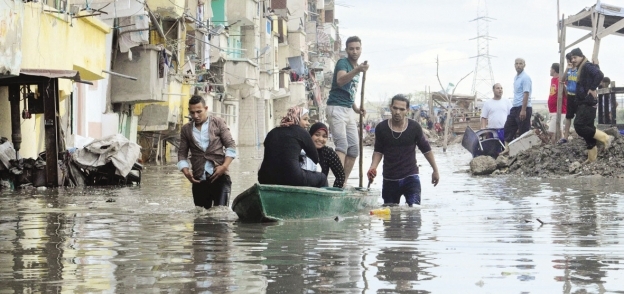آثار الأمطار في الإسكندرية