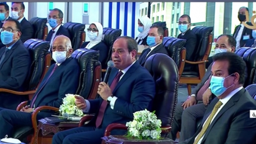 الرئيس عبدالفتاح السيسي خلال افتتاح الجامعة المصرية اليابانية