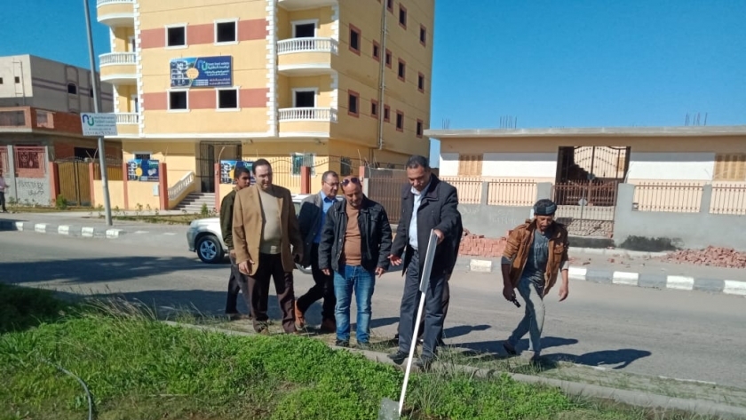 تكثيف أعمال زراعة وصيانة المسطحات الخضراء بمدينة النوبارية الجديدة