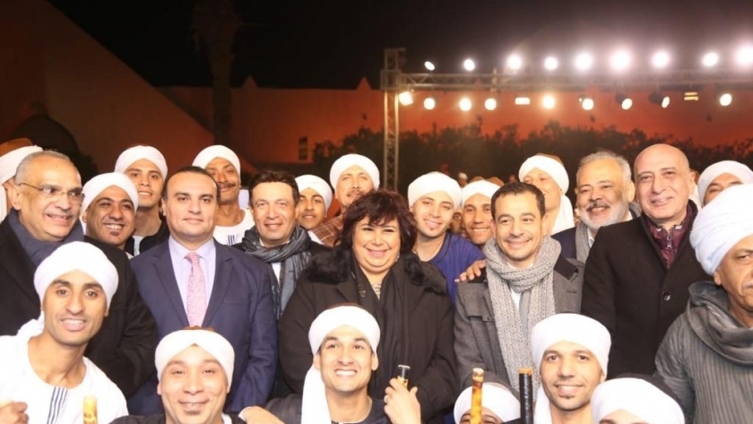 الدكتورة إيناس عبدالدايم في افتتاح مهرجان التحطيب