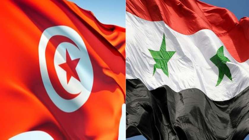 علم تونس وعلم سوريا