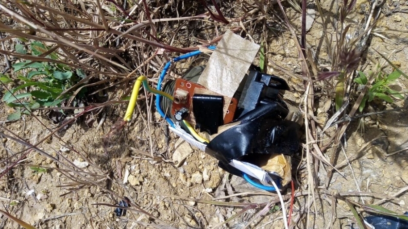 القنبلة التي تم العثور عليها بالقرب من الحدود اللبنانية مع إسرائيل