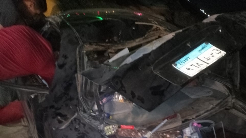 حادث سيارة علي طريق مطروح الإسكندرية